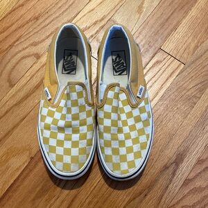 Yellow checkerboard vans